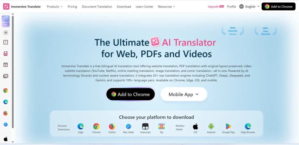 Immersive Translate AI
