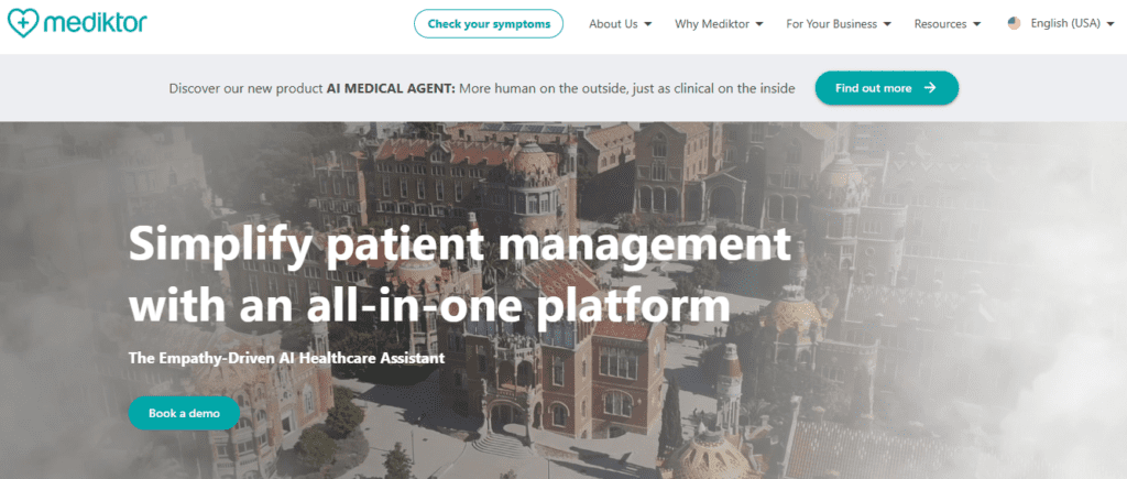 Mediktor AI: An AI-powered symptom assessment tool used in clinical and pre-clinical