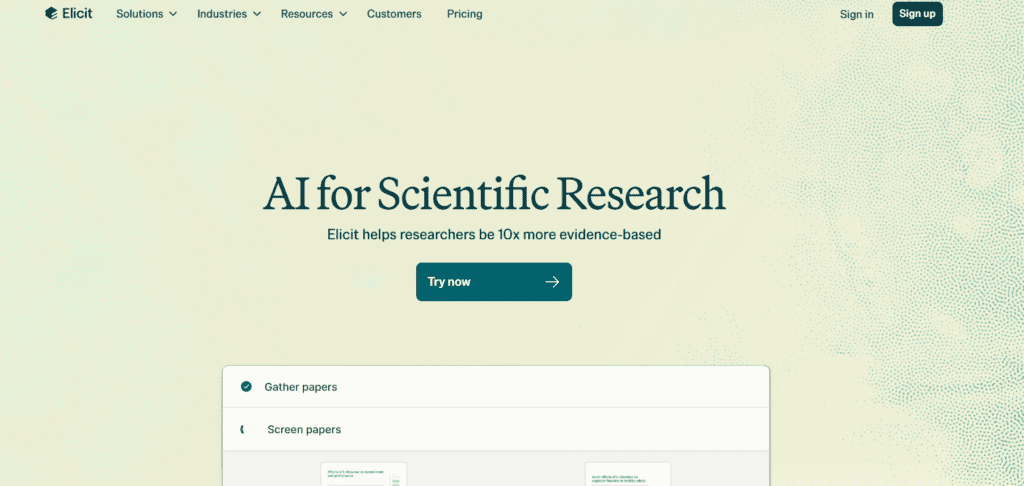 AI for scientific research