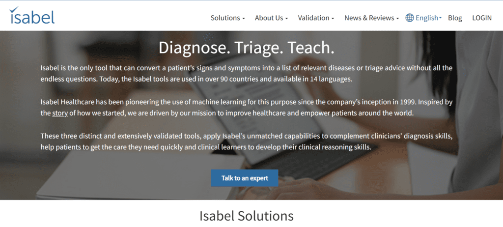 Isabel is widely cited in medical education