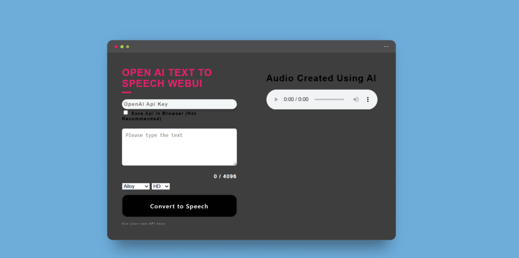 OpenAI Text-to-Speech