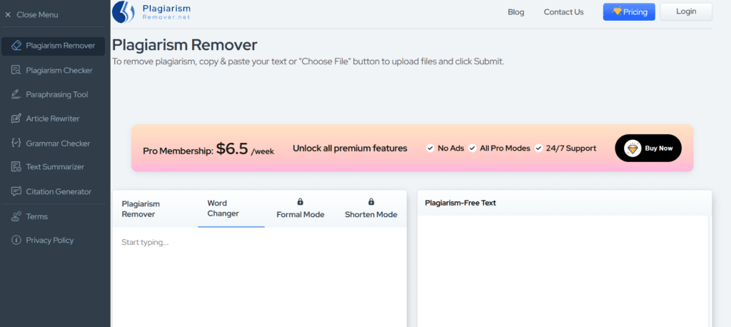 Plagiarism Remover - AI-Based Plagiarism Fixer Online